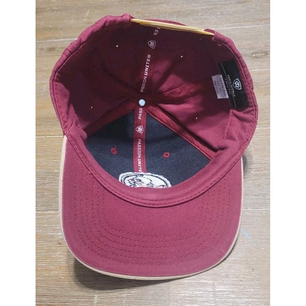 FSU Florida State Seminoles Youth Hat Garnet Gold Snapback Top Of The World NCAA